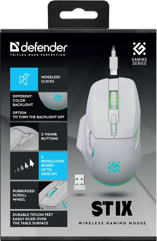 Defender - Бездротова ігрова миша Stix GM-009